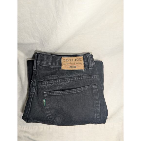 Cotler Brand Vintage Mens Black Straight Leg Stonewash Jeans 36w 30l - Picture 7 of 7